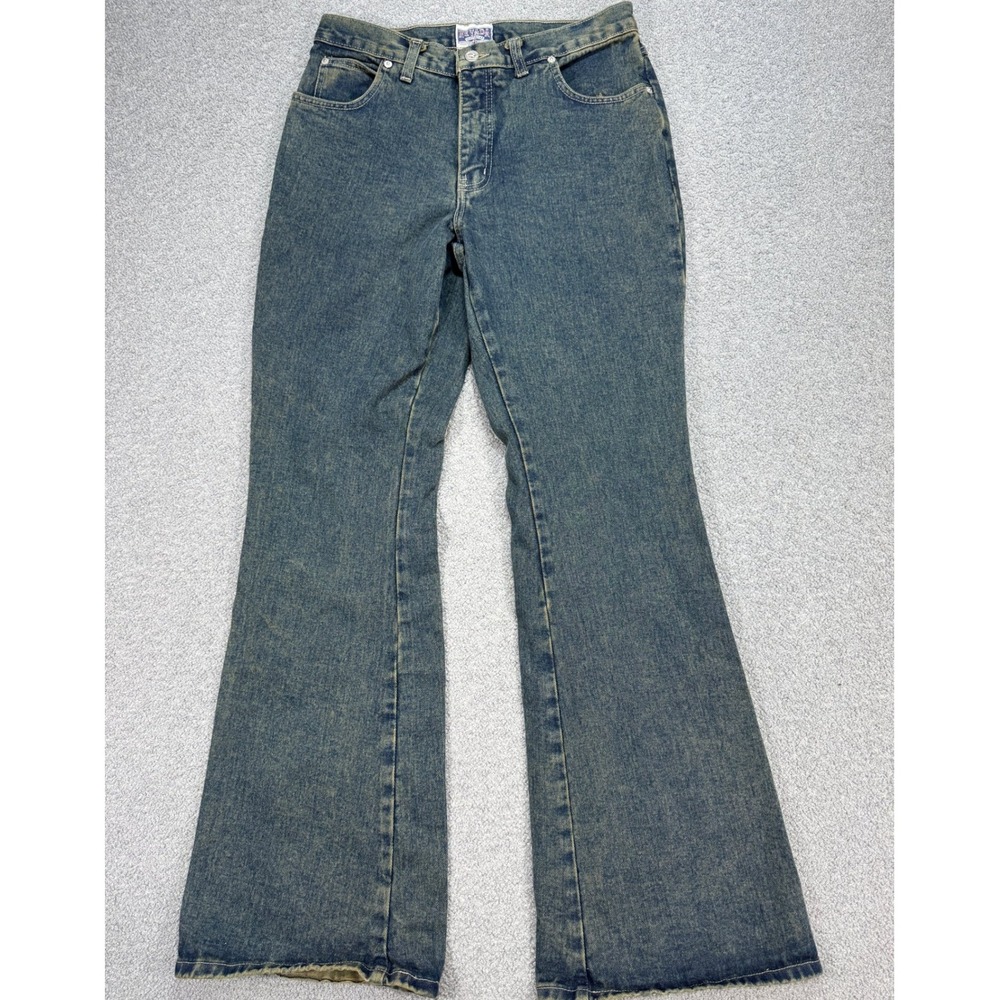 Vintage Nevada Flare Jeans Women's 12 Blue Acid Wash Curvy High Rise Canada